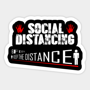 Social distancing keep the distance 6 feets Sticker